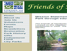 Tablet Screenshot of friendsofhendrickspark.org